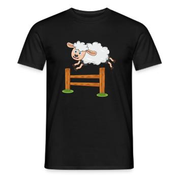 Sheep - Men's T-Shirt - black - Front - AI Model Male 178 light (178cm)