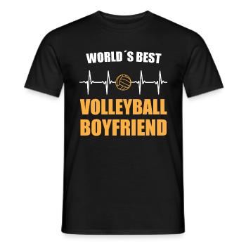 Volley-ball copain battement de cœur - T-shirt homme - noir - Devant - AI Model Male 178 light (178cm)