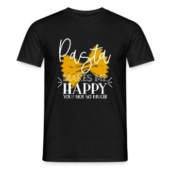 Pâtes pâtes - T-shirt homme - noir - Devant - AI Model Male 178 light (178cm)