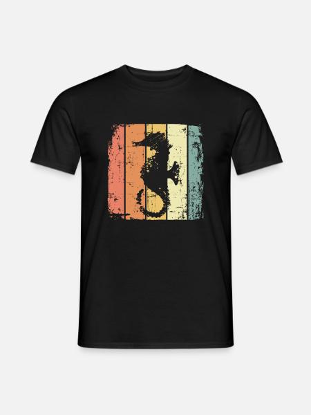 Hippocampe rétro Plongée Natation - T-shirt homme - noir