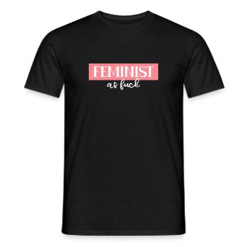Féministe féministe - T-shirt homme - noir - Devant - AI Model Male 178 light (178cm)