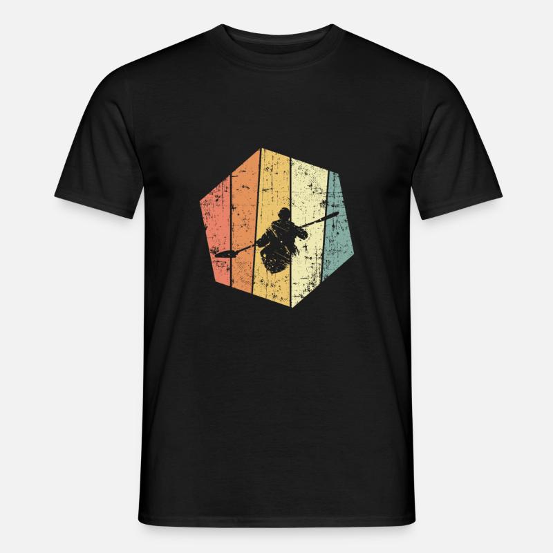 Kajak Ruderer - Männer T-Shirt - Schwarz