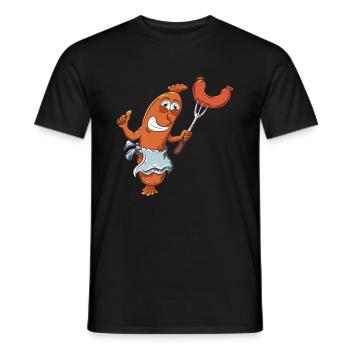 Grillen Würstchen Wurst - T-shirt homme - noir - Devant - AI Model Male 178 light (178cm)