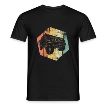 Offroad Geländewagen Allrad Auto vintage - Männer T-Shirt - Schwarz - Vorne - AI Model Male 178 light (178cm)