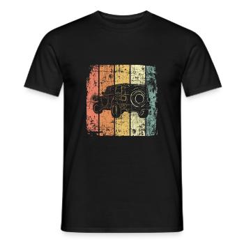 Off-road vehicle retro - Men's T-Shirt - black - Front - AI Model Male 178 light (178cm)