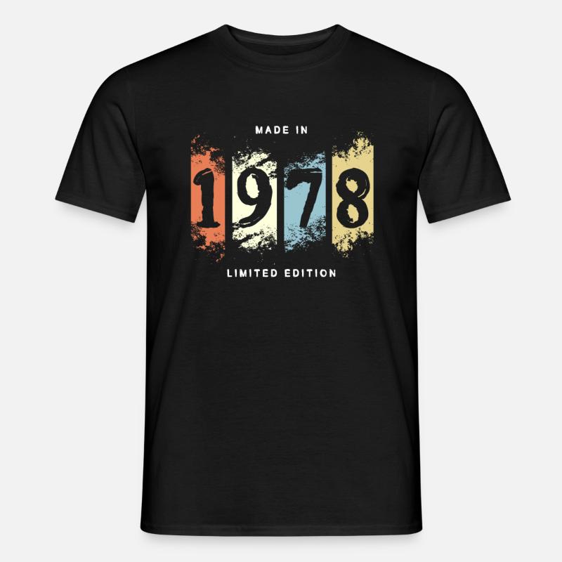 1978 Geburtstag Geschenk vintage - Männer T-Shirt - Schwarz