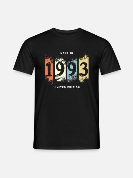 1993 anniversaire cadeau vintage - T-shirt homme - noir