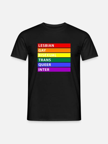 LGBTQI Rainbow - Men's T-Shirt - black