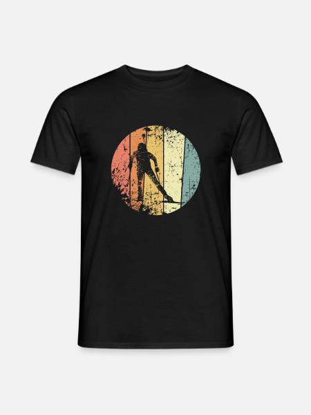 Biathlon Ski Langlauf retro - Männer T-Shirt - Schwarz