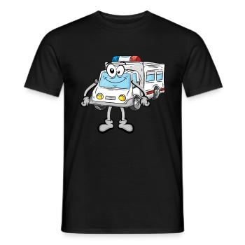 Krankenwagen Rettungsdienst - Männer T-Shirt - Schwarz - Vorne - AI Model Male 178 light (178cm)