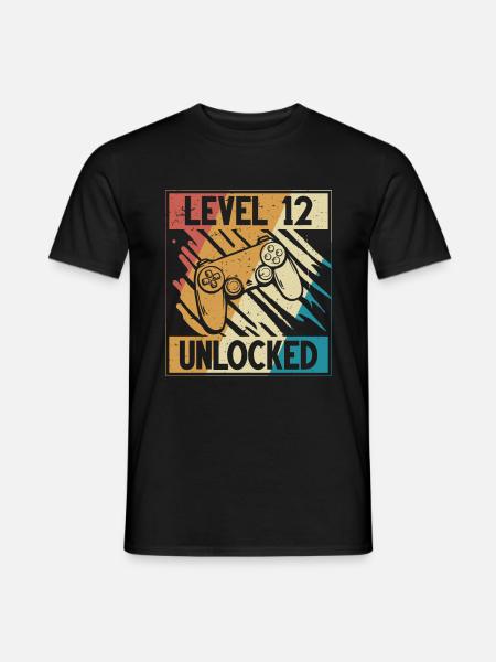 12th Birthday Gamer 12 years - Men's T-Shirt - black