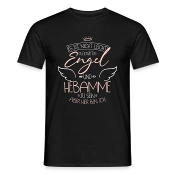 Hebamme - Männer T-Shirt - Schwarz - Vorne - AI Model Male 178 light (178cm)