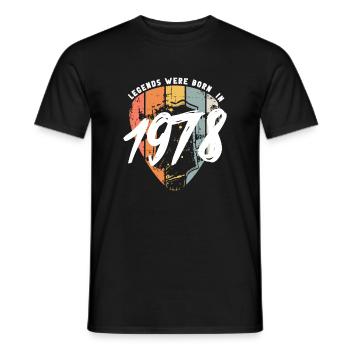 1978 anniversaire guitare guitare - T-shirt homme - noir - Devant - AI Model Male 178 light (178cm)