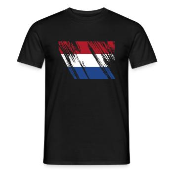 Netherlands Flag - Men's T-Shirt - black - Front - AI Model Male 178 light (178cm)