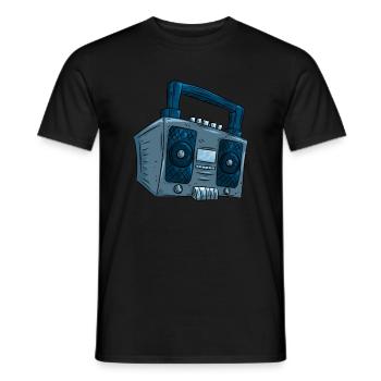 Radio Hip Hop - Männer T-Shirt - Schwarz - Vorne - AI Model Male 178 light (178cm)