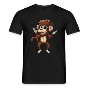 Monkey - Men's T-Shirt - black - Front - AI Model Male 178 light (178cm)