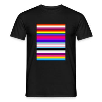 LGBTQI Gay Pride Flaggen - Männer T-Shirt - Schwarz - Vorne - AI Model Male 178 light (178cm)