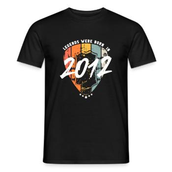 2012 Anniversaire Guitariste Guitariste - T-shirt homme - noir - Devant - AI Model Male 178 light (178cm)