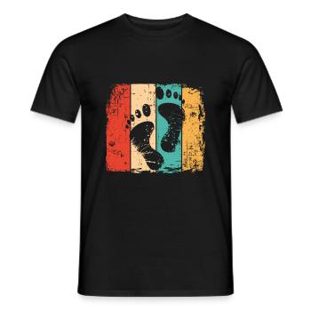 Empreinte pieds nus vintage - T-shirt homme - noir - Devant - AI Model Male 178 light (178cm)