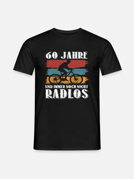 60 Geburtstag Fahrrad Bike Fahrradfahrer 60 Jahre - Männer T-Shirt - Schwarz