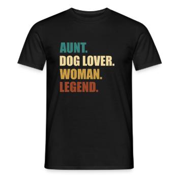 Légende de tante de chien - T-shirt homme - noir - Devant - AI Model Male 178 light (178cm)