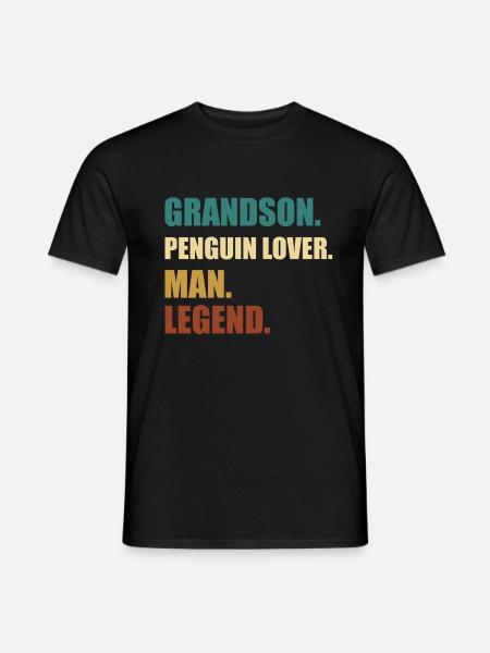 Penguin Grandson Legend - Men's T-Shirt - black