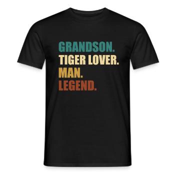 Légende du petit-enfant tigre - T-shirt homme - noir - Devant - AI Model Male 178 light (178cm)