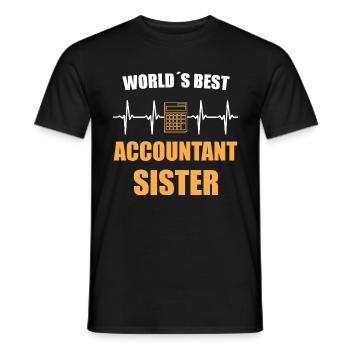 Accountant Sister Heartbeat - Men's T-Shirt - black - Front - AI Model Male 178 light (178cm)