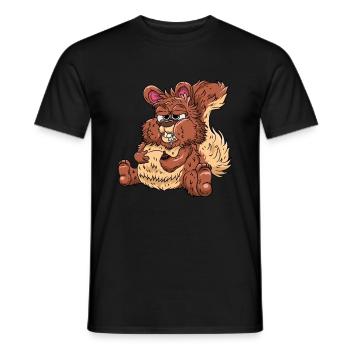 Thick squirrel - Men's T-Shirt - black - Front - AI Model Male 178 light (178cm)