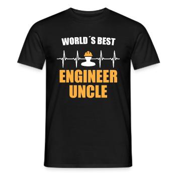 Engineer Uncle Heartbeat - Men's T-Shirt - black - Front - AI Model Male 178 light (178cm)