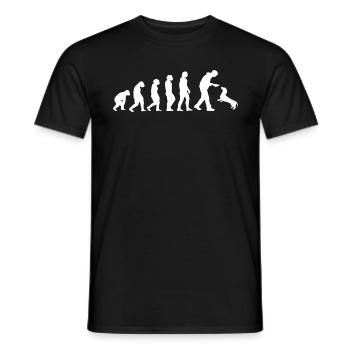 Evolution Chien Animal Blaireau Teckel Chien - T-shirt homme - noir - Devant - AI Model Male 178 light (178cm)