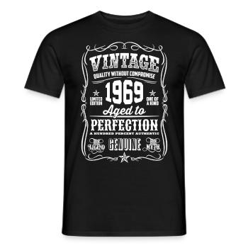 1969 Vintage 49th Birthday gift 49 years old - Men's T-Shirt - black - Front - AI Model Male 178 light (178cm)