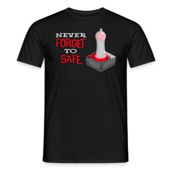 N'OUBLIEZ JAMAIS DE SÉCURITÉ - GARDEZ SÉCURITAIRE - JOUEZ À GAMER - T-shirt homme - noir - Devant - AI Model Male 178 light (178cm)