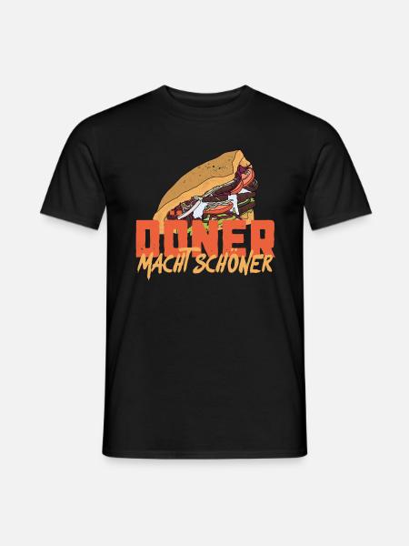 Döner macht schöner - Männer T-Shirt - Schwarz