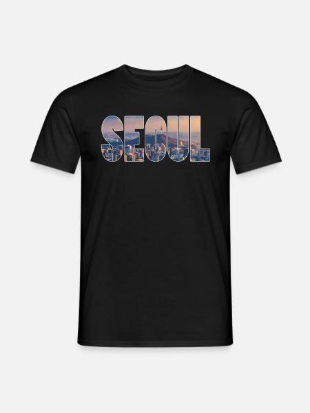 seoul korea - Men's T-Shirt - black