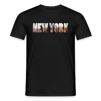 New York - T-shirt homme - noir - Devant - AI Model Male 178 light (178cm)