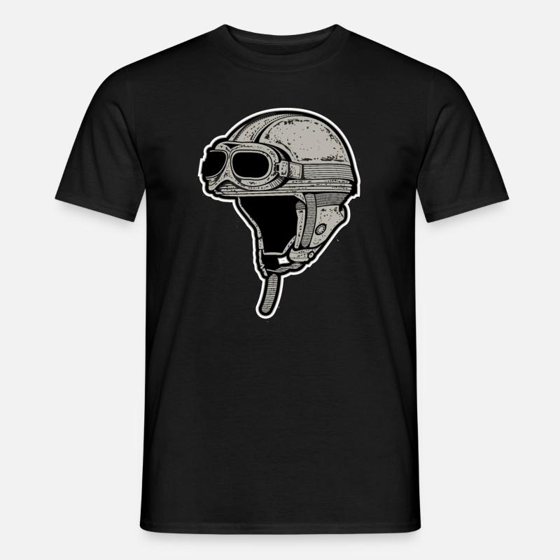 Motorcycle helmet moped - Men's T-Shirt - black