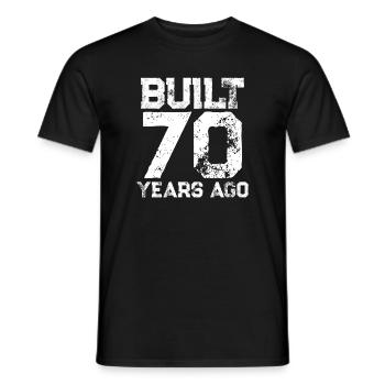 70th birthday - Men's T-Shirt - black - Front - AI Model Male 178 light (178cm)