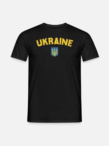 UKRAINE Drapeau - T-shirt homme - noir