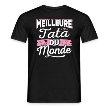 Meilleure Tata Du Monde - T-shirt homme - noir - Devant - AI Model Male 178 light (178cm)