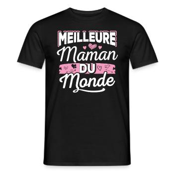 Meilleure Maman Du Monde - T-shirt homme - noir - Devant - AI Model Male 178 light (178cm)