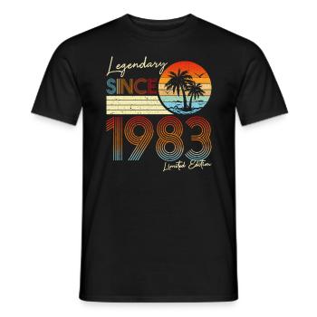 Légendaire Depuis 1983 Édition Limitée - T-shirt homme - noir - Devant - AI Model Male 178 light (178cm)