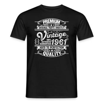 Superior Quality 1961 Aged To Perfection - Men's T-Shirt - black - Front - AI Model Male 178 light (178cm)