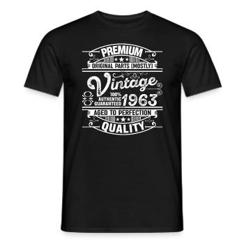 Superior Quality 1963 Aged To Perfection - Men's T-Shirt - black - Front - AI Model Male 178 light (178cm)