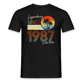 Légendaire Depuis 1987 Édition Limitée - T-shirt homme - noir - Devant - AI Model Male 178 light (178cm)