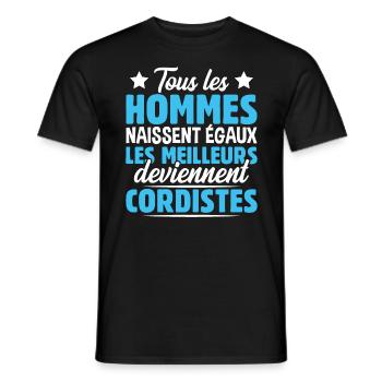 Les Meilleurs Hommes Deviennent Cordistes - T-shirt homme - noir - Devant - AI Model Male 178 light (178cm)