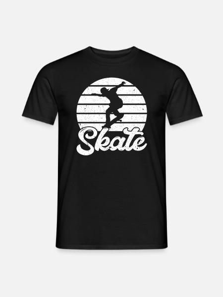 Skate Idée Cadeau Vintage Skater Skateboard - T-shirt homme - noir