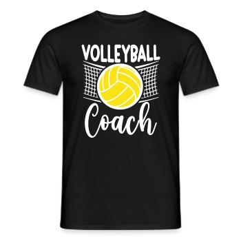 Volleyball Coach - Men's T-Shirt - black - Front - AI Model Male 178 light (178cm)