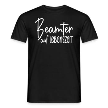 Beamter auf Lebenszeit - Männer T-Shirt - Schwarz - Vorne - AI Model Male 178 light (178cm)