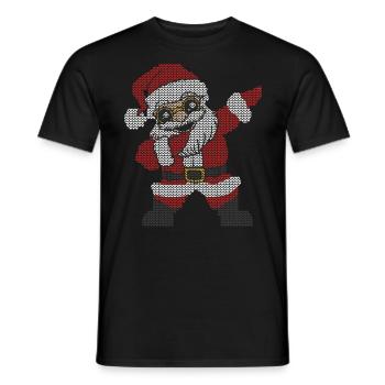 Santa Claus Dabbing Santa Claus Ugly Christmas - Men's T-Shirt - black - Front - AI Model Male 178 light (178cm)